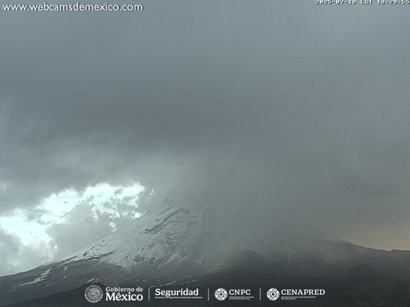 Popocatépetl desde Altzomoni en vivo, Altzomoni, Volcán Popocatépetl - Webcams de México